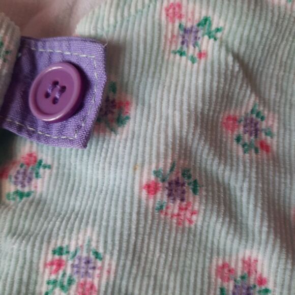 Adorable Kids Overalls - Mint Green Floral - Picture 6 of 6